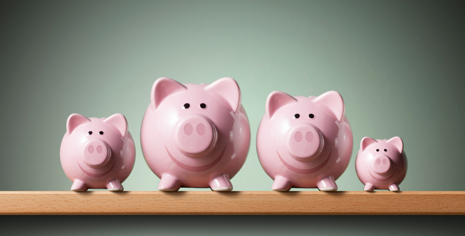 A family of piggy banks represent affordable fertility care.