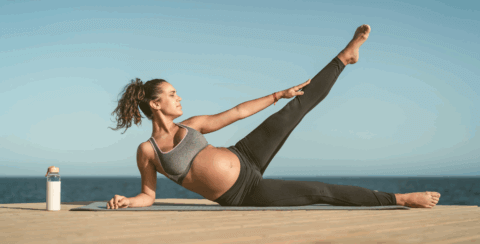 Woman gently exercising while thinking about the exercise dos and don’ts when trying to conceive