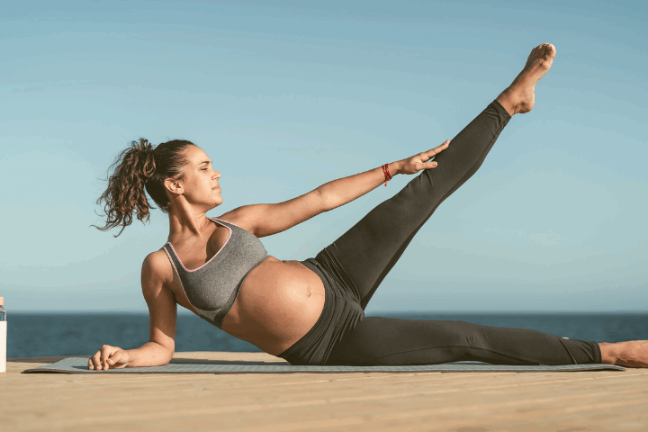 Woman gently exercising while thinking about the exercise dos and don’ts when trying to conceive