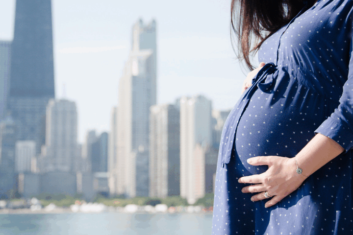 Pregnant woman in New York City and how the environment affects fertility.
